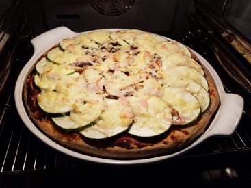 White Lady im Ofen mit Zucchini